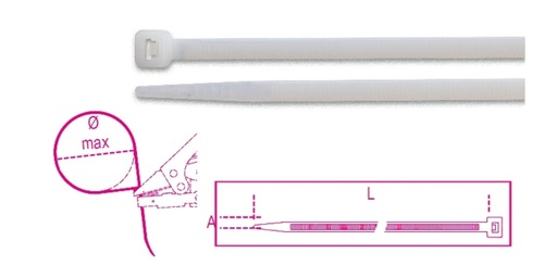Beta 1748-BV2 – Fascette in nylon, colore naturale