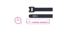 Beta 1748-NV – Fascette in velcro riapribili a strappo, colore nero