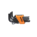 Beta 96N/SC9 – Serie di 9 chiavi maschio esagonale piegate (art. 96N) con supporto