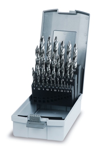Beta 416G/SP25 – SERIE DI 25 PUNTE IN HSS CON GEOMETRIA A GRADINI