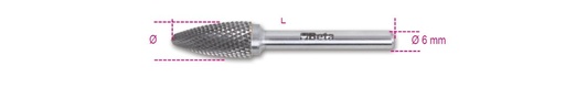 Beta 426MD/FA – Lime rotative in metallo duro taglio incrociato HM4